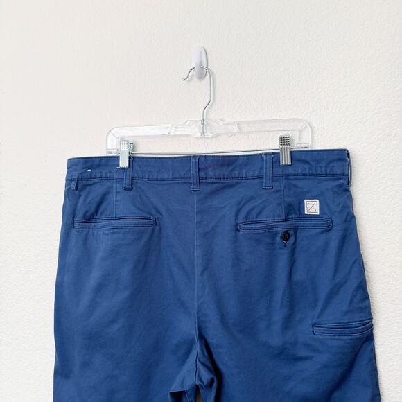 [American Eagle Outfitters] Indigo Blue Chino Shorts Summer Casual Cotton Sz 38 - Picture 4 of 9